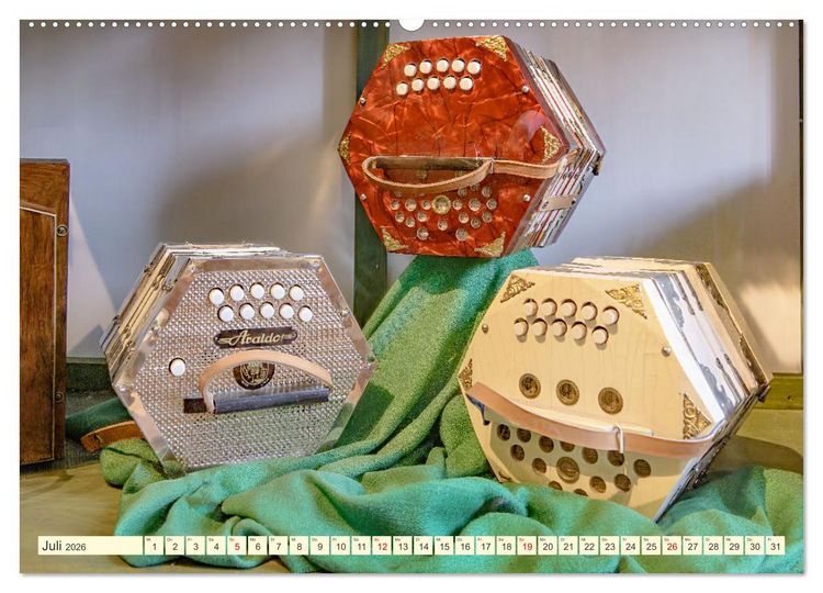Produktbild: Concertina und Bandoneon (hochwertiger Premium Wandkalender 2026 DIN A2 quer), Kunstdruck in Hochglanz