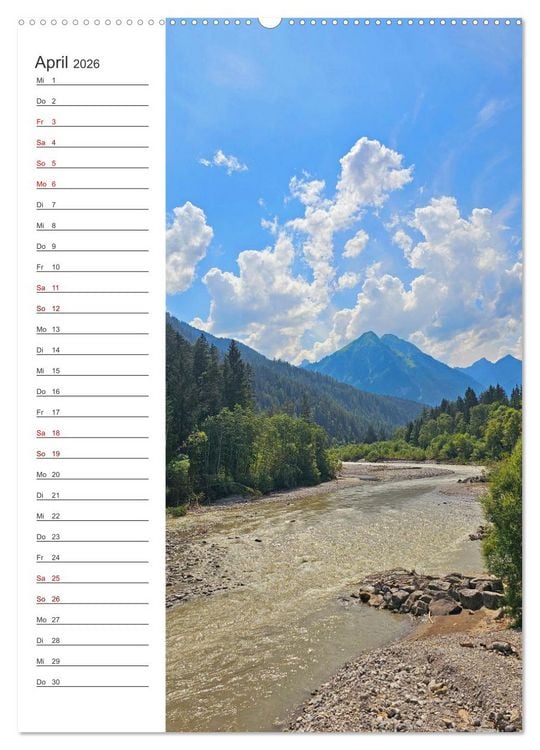 Produktbild: Auf dem Lechradweg - Zwischen Formarinsee und Landsberg am Lech (hochwertiger Premium Wandkalender 2026 DIN A2 hoch), Kunstdruck in Hochglanz