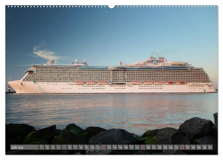 Produktbild: Kreuzfahrt Warnem&uuml;nde (hochwertiger Premium Wandkalender 2026 DIN A2 quer), Kunstdruck in Hochglanz