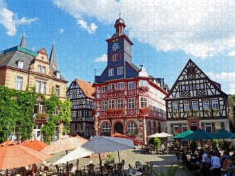 Produktbild: CALVENDO Puzzle Das barocke Rathaus Heppenheims an der Bergstra&szlig;e | 1000 Teile Lege-Gr&ouml;&szlig;e 64x48cm Foto-Puzzle f&uuml;r gl&uuml;ckliche Stunden