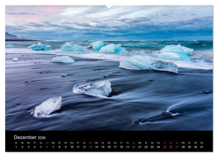 Produktbild: ISLAND - Zauber der Natur (Wandkalender 2026 DIN A2 quer), CALVENDO Monatskalender