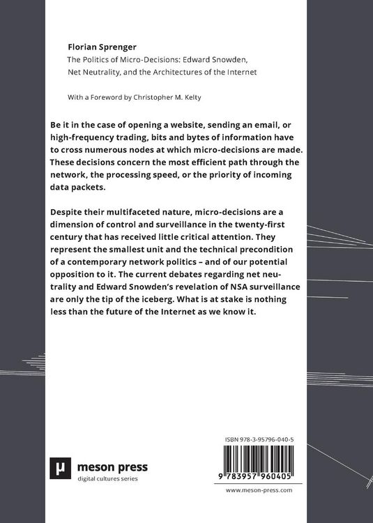 Produktbild: The Politics of Micro-Decisions