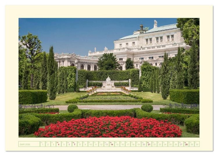 Produktbild: An der sch&ouml;nen blauen Donau - Ein Spaziergang in Wien (Tischkalender 2026 DIN A5 quer), CALVENDO Monatskalender