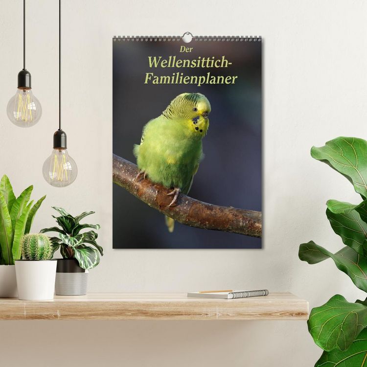 Produktbild: Der Wellensittich-Familienplaner (Wandkalender 2026 DIN A3 hoch), CALVENDO Monatskalender