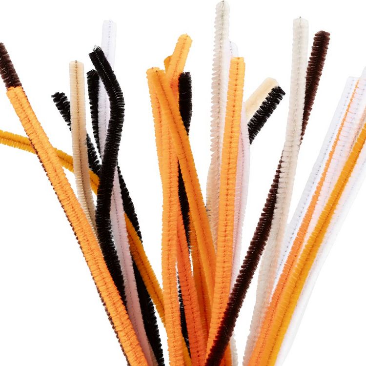 Produktbild: Creativ Company Chenilledraht, L 30 cm, Dicke 6 mm, Halloween Farben, 25 Stk sortiert