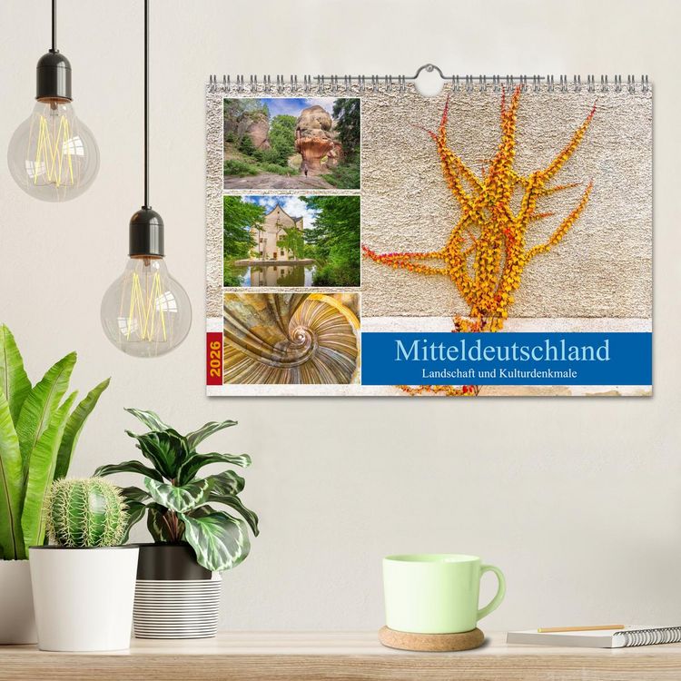 Produktbild: Mitteldeutschland - Landschaft und Kulturdenkmale (Wandkalender 2026 DIN A4 quer), CALVENDO Monatskalender