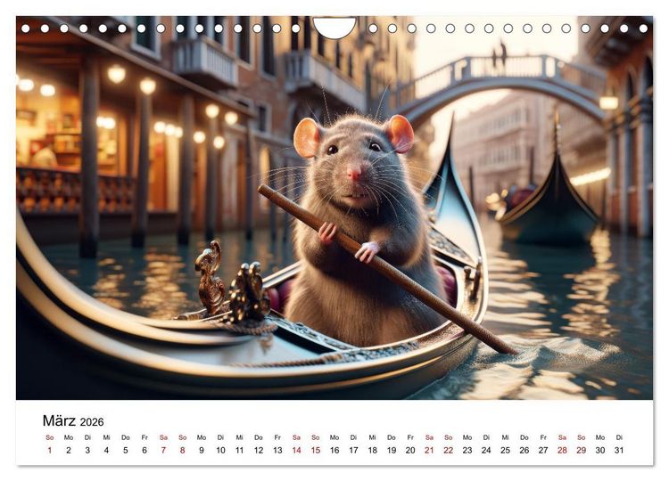 Produktbild: Ratten auf Reisen (Wandkalender 2026 DIN A4 quer), CALVENDO Monatskalender