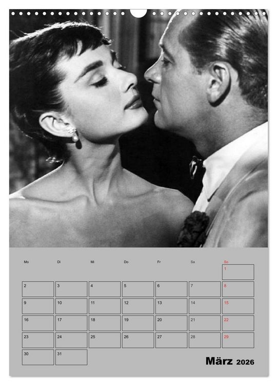 Produktbild: Hollywood-Diva. Audrey Hepburn (Wandkalender 2026 DIN A3 hoch), CALVENDO Monatskalender
