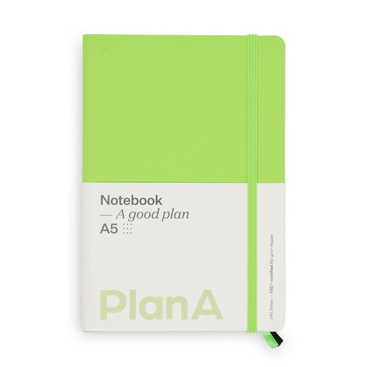 Produktbild: Notizbuch A5 Hardcover Kiwi Green Punktiert, 192 Seiten