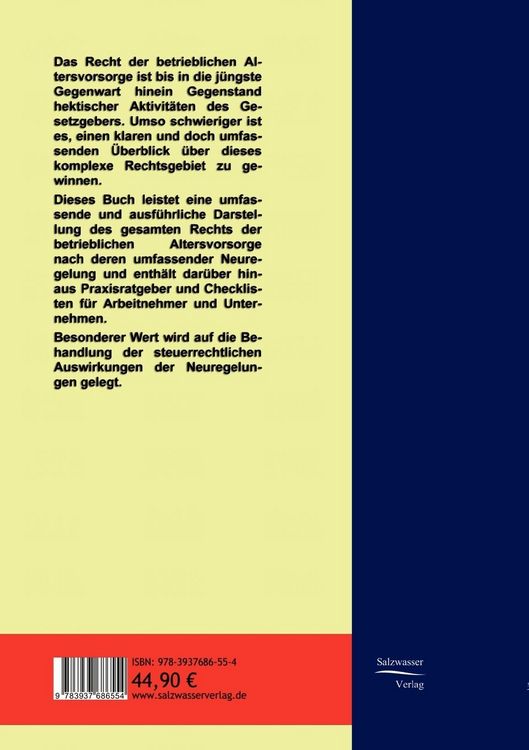 Produktbild: Handbuch zur neuen betrieblichen Altersversorgung