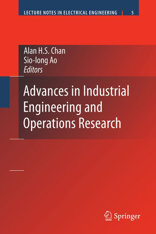Produktbild: Advances in Industrial Engineering and Operations Research