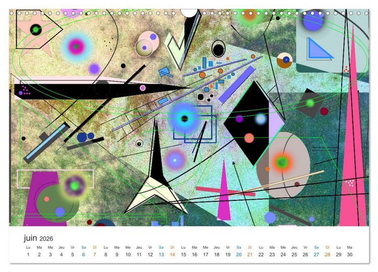 Produktbild: L'art abstrait aux mille facettes (Calendrier mural 2026 DIN A3 vertical), CALVENDO calendrier mensuel