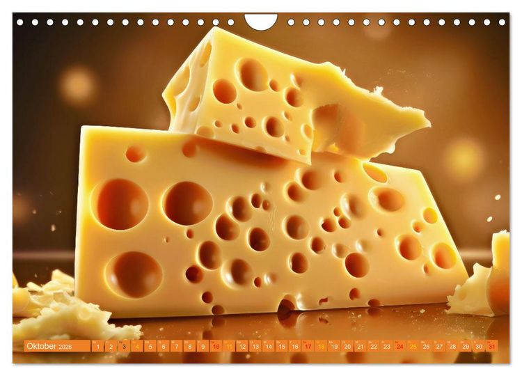 Produktbild: Gourmet K&auml;se - und Weingenuss (Wandkalender 2026 DIN A4 quer), CALVENDO Monatskalender