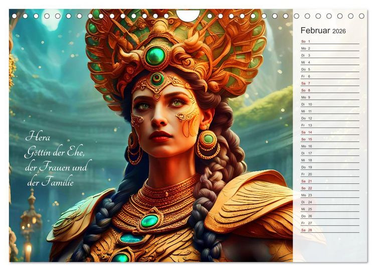 Produktbild: Die Unsterblichen - Griechische KI-G&ouml;ttinnen und KI-G&ouml;tter (Wandkalender 2026 DIN A4 quer), CALVENDO Monatskalender