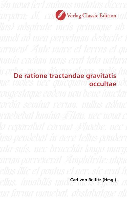 Produktbild: Ratione tractandae gravitatis occultae
