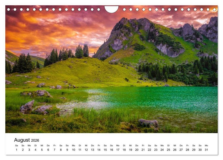 Produktbild: Wunderwelt Schweiz (Wandkalender 2026 DIN A4 quer), CALVENDO Monatskalender