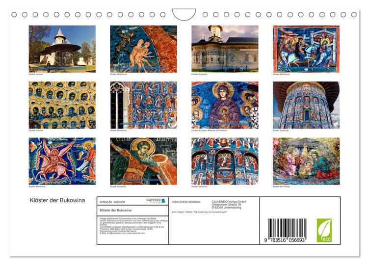 Produktbild: Kl&ouml;ster der Bukowina (Wandkalender 2026 DIN A4 quer), CALVENDO Monatskalender