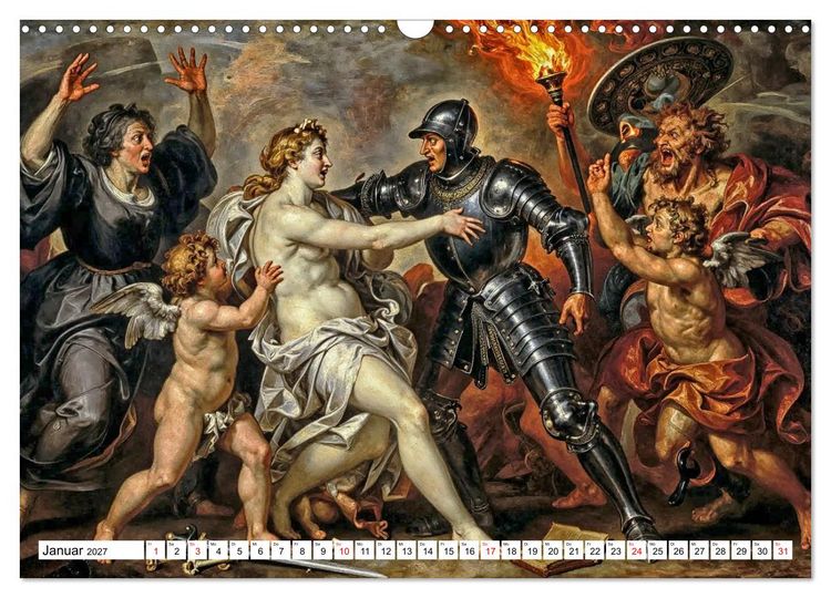 Produktbild: Mythologische Geschichten in barocker Pracht (Wandkalender 2027 DIN A3 quer), CALVENDO Monatskalender