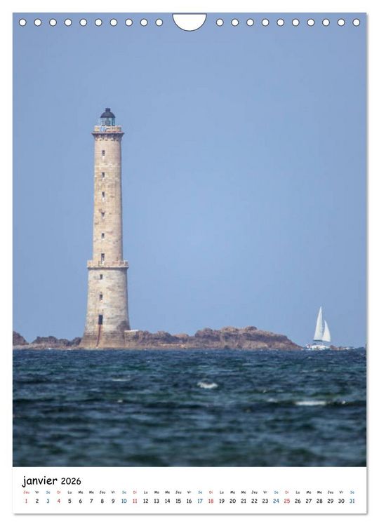 Produktbild: Phares Bretons (Calendrier mural 2026 DIN A4 horizontal), CALVENDO calendrier mensuel