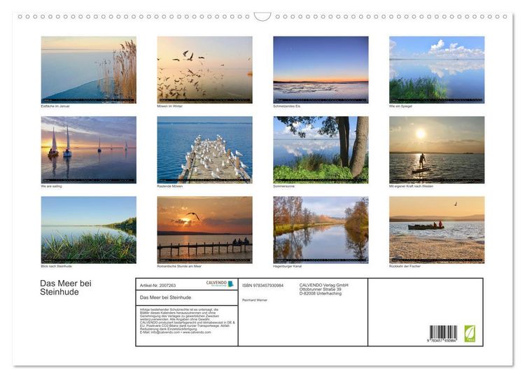 Produktbild: Das Meer bei Steinhude (Wandkalender 2026 DIN A2 quer), CALVENDO Monatskalender