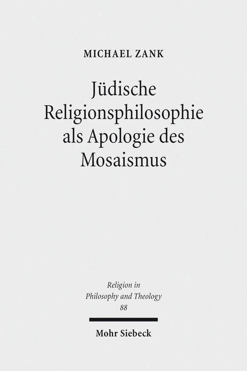 Produktbild: J&uuml;dische Religionsphilosophie als Apologie des Mosaismus
