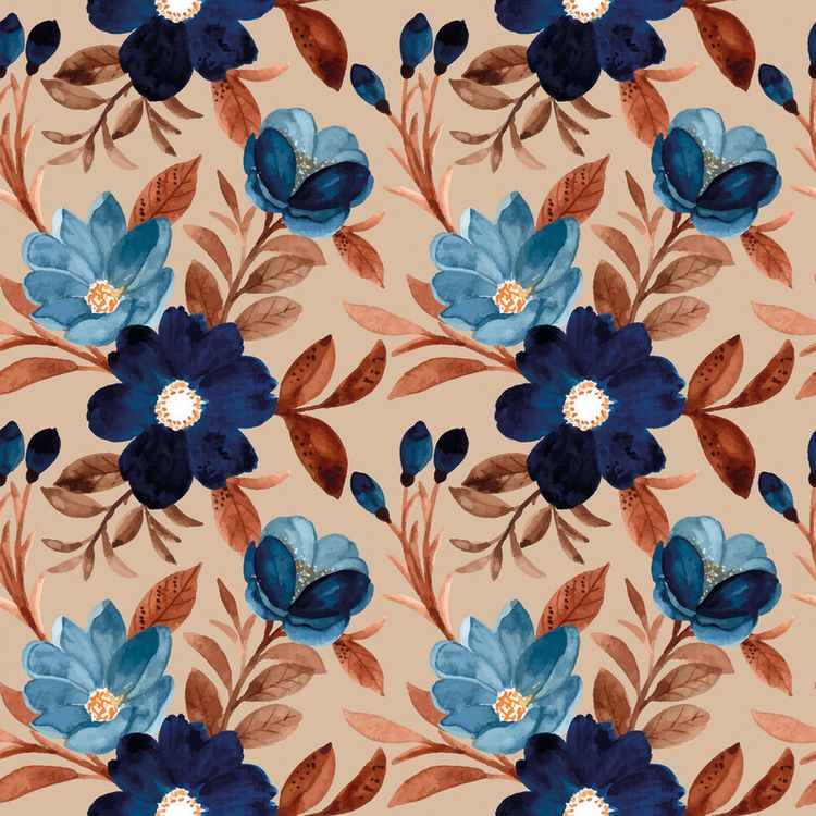 Produktbild: Serv. blue floral 33x33cm