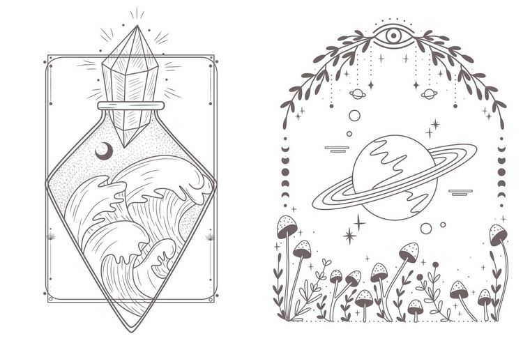 Produktbild: Inspiration Tarot &ndash;&nbsp;50 mystische Motive zum Ausmalen f&uuml;r mehr Durchblick im Alltag