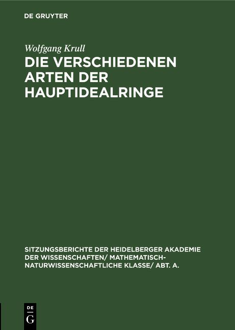 Produktbild: Die verschiedenen Arten der Hauptidealringe