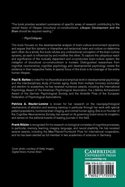 Produktbild: Lifespan Development and the Brain