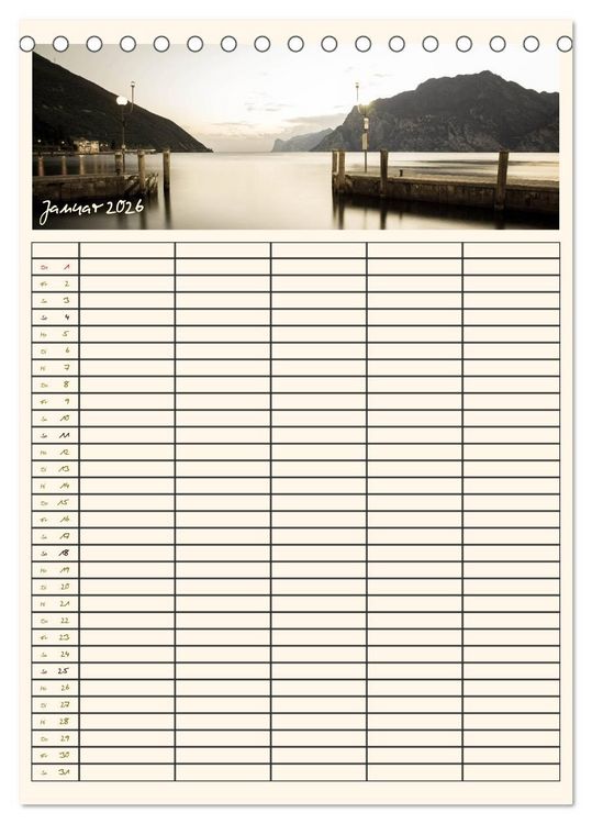 Produktbild: Der Gardasee im Norden - Familienplaner 2026 (Tischkalender 2026 DIN A5 hoch), CALVENDO Monatskalender