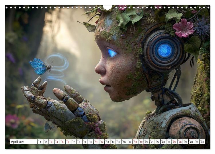 Produktbild: Roboter &ndash; Technik, Poesie und ein Hauch Magie (Wandkalender 2026 DIN A3 quer), CALVENDO Monatskalender