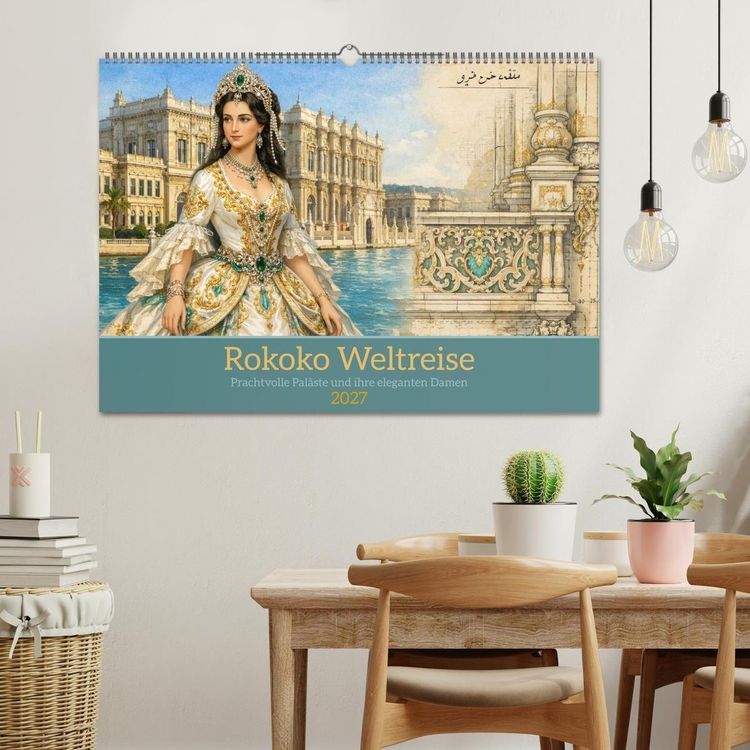 Produktbild: Rokoko Weltreise (Wandkalender 2027 DIN A2 quer), CALVENDO Monatskalender