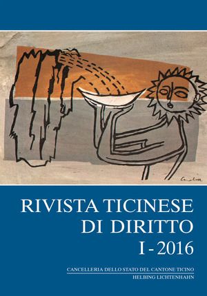 Produktbild: Rivista ticinese di diritto I-2016