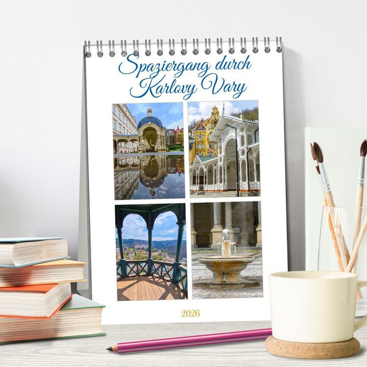 Produktbild: Spaziergang durch Karlovy Vary (Tischkalender 2026 DIN A5 hoch), CALVENDO Monatskalender