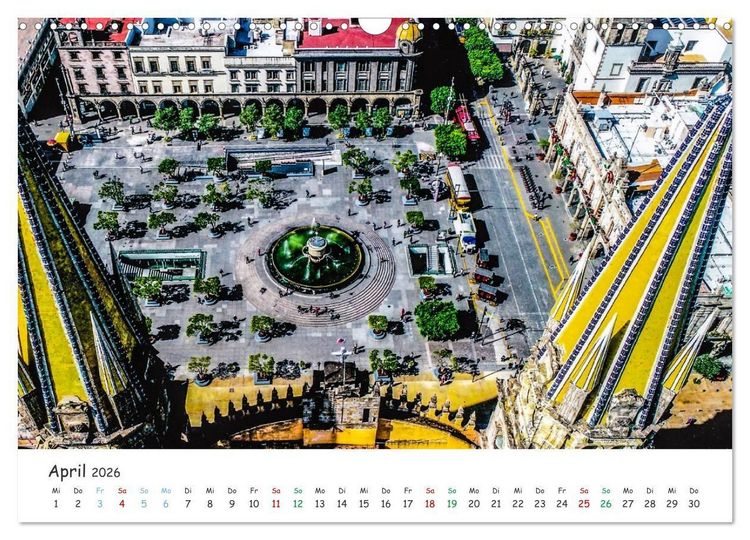 Produktbild: Mexico von oben (Wandkalender 2026 DIN A3 quer), CALVENDO Monatskalender