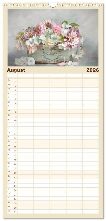 Produktbild: Familienplaner 2026 - Kleine Bl&uuml;tenwunder mit 5 Spalten (Wandkalender, 21 x 45 cm) CALVENDO