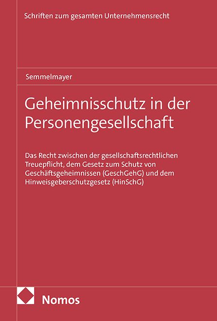 Produktbild: Geheimnisschutz in der Personengesellschaft