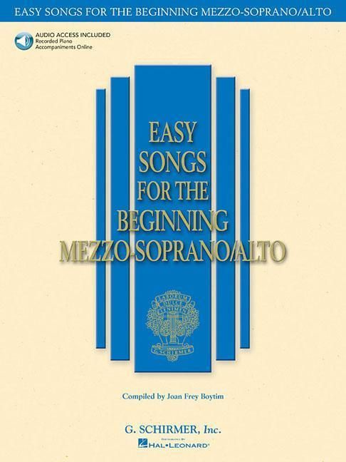 Produktbild: Easy Songs for the Beginning Mezzo-Soprano/Alto Vocal Sheet Music with Piano Accompaniment Online Audio Included G. Schirmer Songbook for Beginners and Contest Solos