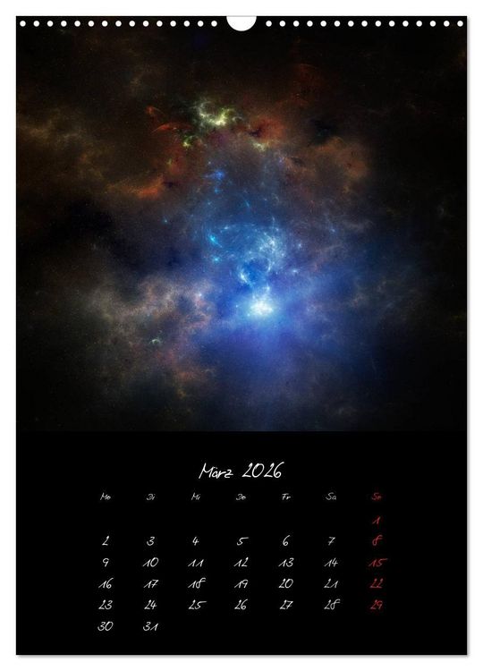 Produktbild: Die gro&szlig;e Reise in dem Universum (Wandkalender 2026 DIN A3 hoch), CALVENDO Monatskalender