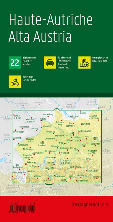 Produktbild: freytag & berndt Stra&szlig;enkarte Ober&ouml;sterreich 1:150.000
