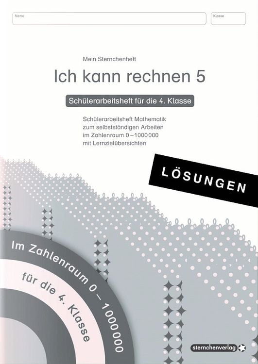 Bild vom Artikel Ich kann rechnen 5 Lösungen - Schülerarbeitsheft für die 4. Klasse vom Autor Sternchenverlag GmbH