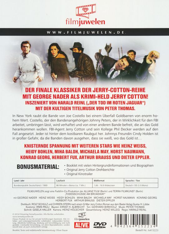 Produktbild: Jerry Cotton - Todessch&uuml;sse am Broadway - filmjuwelen