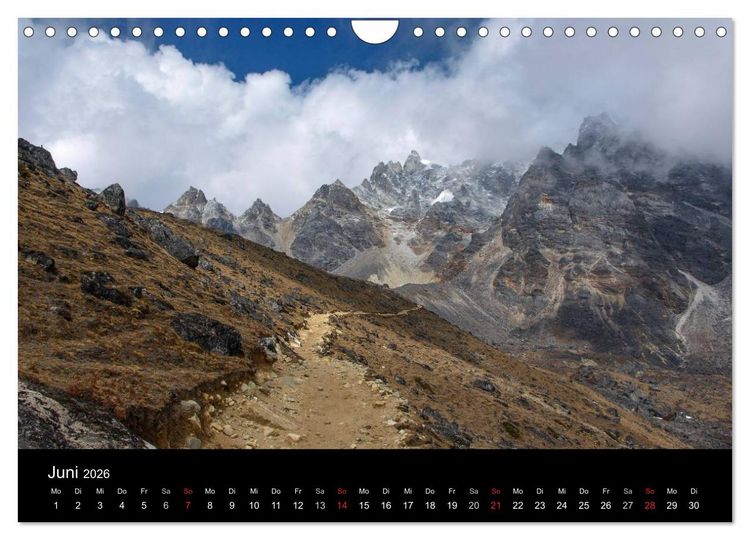 Produktbild: Majest&auml;tische Bergwelten - Der Everest Trek (Wandkalender 2026 DIN A4 quer), CALVENDO Monatskalender