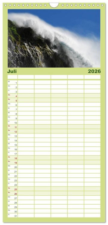 Produktbild: Familienplaner 2026 - Das ist ISLAND mit 5 Spalten (Wandkalender, 21 x 45 cm) CALVENDO