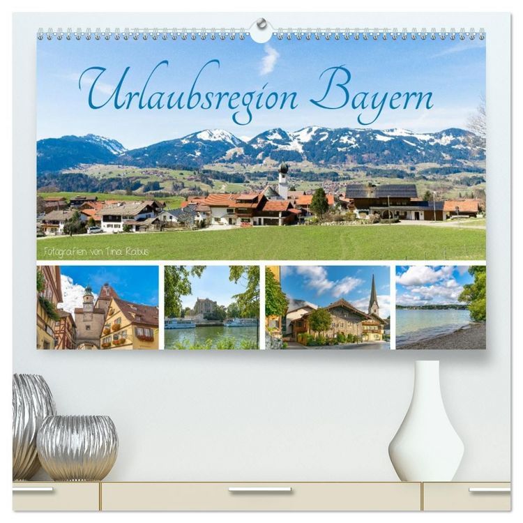 Produktbild: Urlaubsregion Bayern (hochwertiger Premium Wandkalender 2027 DIN A2 quer), Kunstdruck in Hochglanz