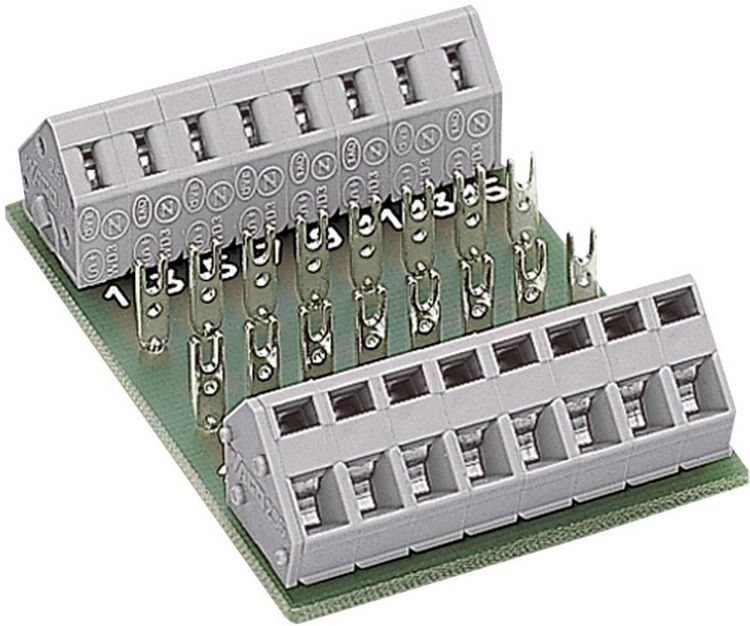 Produktbild: WAGO 289-131 Leiterplatte zum Selbstbest&uuml;cken mit 8 Best&uuml;ckungspl&auml;tzen, 2,50 mm&sup2; Inhalt: 1 St.