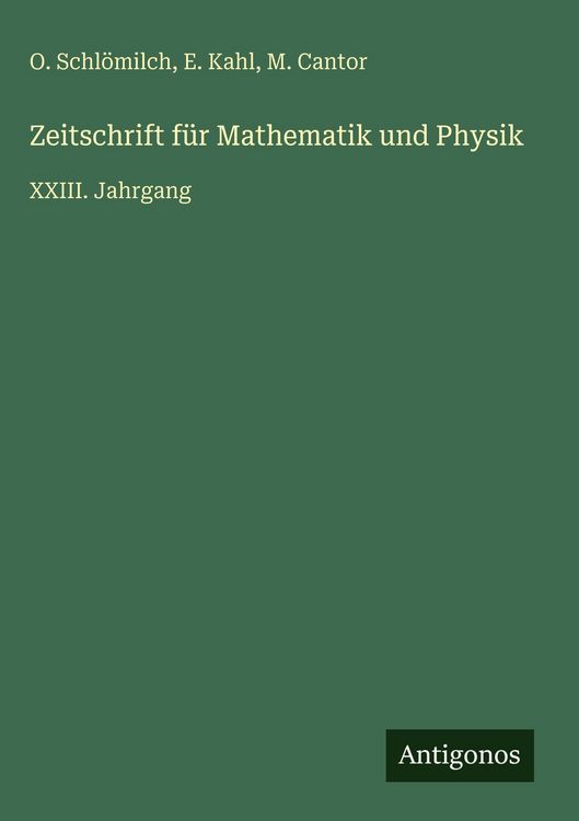 Produktbild: Zeitschrift f&uuml;r Mathematik und Physik