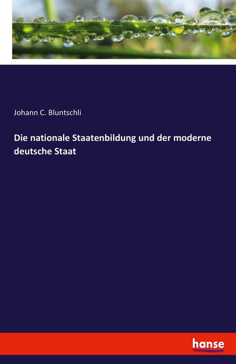 Produktbild: Die nationale Staatenbildung und der moderne deutsche Staat