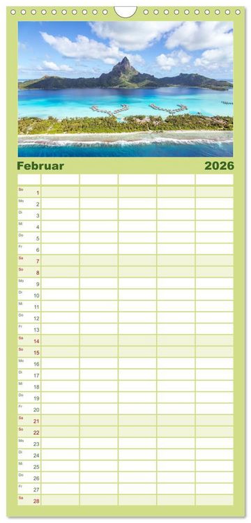 Produktbild: Familienplaner 2026 - S&uuml;dsee Inseln - Eine Reise ins Paradies mit 5 Spalten (Wandkalender, 21 x 45 cm) CALVENDO