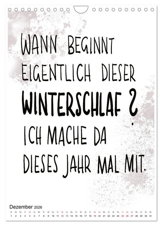 Produktbild: Angesagtes-Spr&uuml;che f&uuml;r alle Lebenslagen (Wandkalender 2026 DIN A4 hoch), CALVENDO Monatskalender